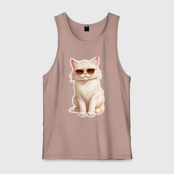 Мужская майка Кот в солнечных очках