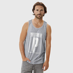 Майка мужская хлопок Portishead, цвет: меланж — фото 2