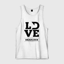 Майка мужская хлопок Deadlock love classic, цвет: белый