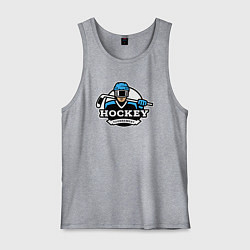 Майка мужская хлопок Турнир хоккея, цвет: меланж