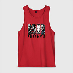Майка мужская хлопок Halloween friends black friday, цвет: красный