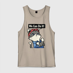 Мужская майка We can do it - cat
