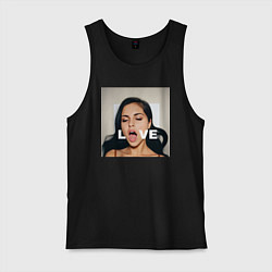 Майка мужская хлопок Sasha Gray love big angel, цвет: черный