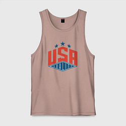 Майка мужская хлопок Качество США, цвет: пыльно-розовый