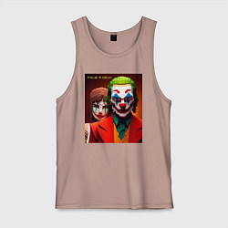 Майка мужская хлопок Joker and Minecraft - collaboration, цвет: пыльно-розовый