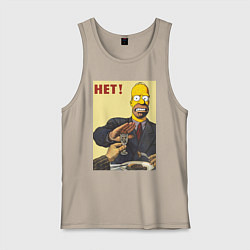 Мужская майка Пародия на плакаты СССР Гомер Симпсон