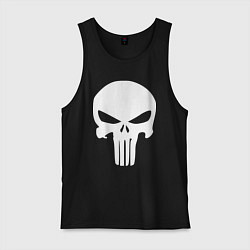Майка мужская хлопок Punisher logo, цвет: черный