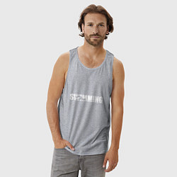 Майка мужская хлопок Плаванье, цвет: меланж — фото 2