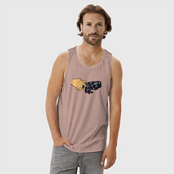 Майка мужская хлопок Прикосновение космоса, цвет: пыльно-розовый — фото 2