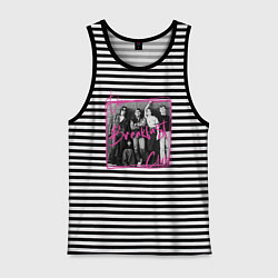 Майка мужская хлопок The Breakfast Club 80s movie, цвет: черная тельняшка