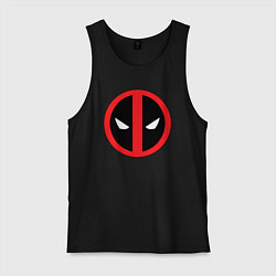 Майка мужская хлопок Deadpool logo, цвет: черный