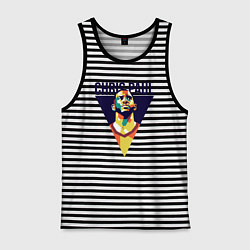 Майка мужская хлопок Крис Пол, цвет: черная тельняшка