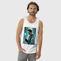 Майка мужская хлопок Harry Potter - urban style, цвет: белый — фото 2