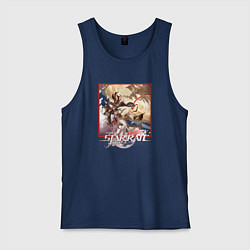 Майка мужская хлопок Фуга, цвет: тёмно-синий