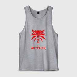 Майка мужская хлопок The witcher games, цвет: меланж