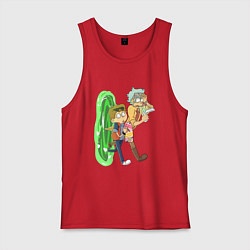 Мужская майка Рик и морти назад в будущее