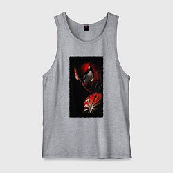 Майка мужская хлопок Человек паук паркер, цвет: меланж