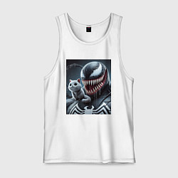 Мужская майка Venom and funny kitten - ai art fantasy