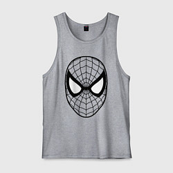 Майка мужская хлопок Человек паук очертания, цвет: меланж