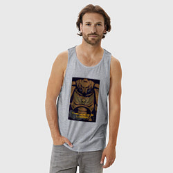 Майка мужская хлопок Вархаммер 40к - арт, цвет: меланж — фото 2