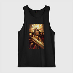 Майка мужская хлопок Император человечества - Вархаммер 40000, цвет: черный