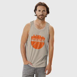 Майка мужская хлопок Phoenix basketball, цвет: миндальный — фото 2