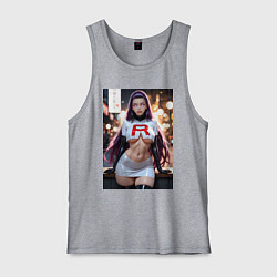 Майка мужская хлопок Джесси Команда R Покемон, цвет: меланж