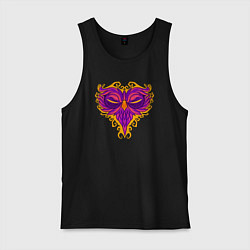 Майка мужская хлопок Violet owl, цвет: черный