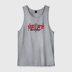 Майка мужская хлопок Heart breaker, цвет: меланж