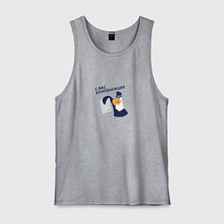 Майка мужская хлопок Орел: с вас компенсация, цвет: меланж