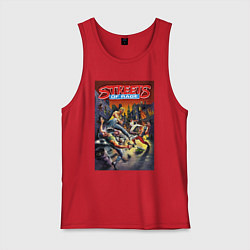 Майка мужская хлопок Обнаженный кулак - улицы ярости, цвет: красный