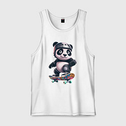 Мужская майка Cool panda on a skateboard - extreme