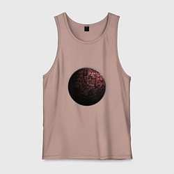 Мужская майка Планета арт, красная