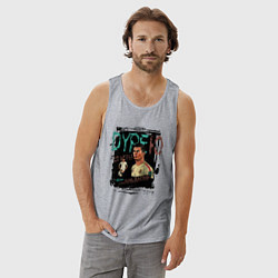 Майка мужская хлопок Дурею от игры Роналду, цвет: меланж — фото 2