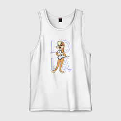 Майка мужская хлопок Лола Банни крольчиха Looney Tunes, цвет: белый
