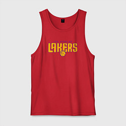 Майка мужская хлопок Team Los Angeles Lakers, цвет: красный