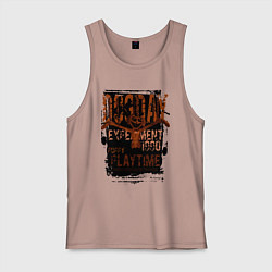 Майка мужская хлопок Пеклопёс DogDay, цвет: пыльно-розовый