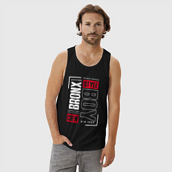 Майка мужская хлопок Bronx style, цвет: черный — фото 2