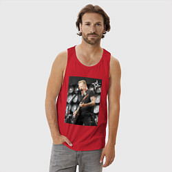 Майка мужская хлопок James Alan Hatfield - Metallica, цвет: красный — фото 2