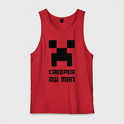 Мужская майка Creeper Aw Man, Майнкрафт мем