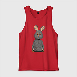 Майка мужская хлопок Cartoon hare character, цвет: красный