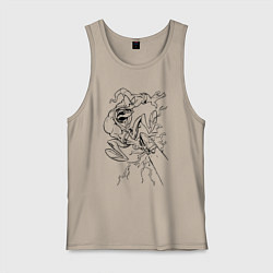 Мужская майка Земляной червяк Джим стреляет