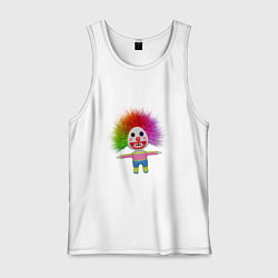 Мужская майка Клоун мультфильм разноцветный