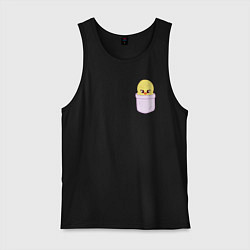 Майка мужская хлопок BbokAri in pocket, цвет: черный