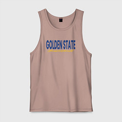Майка мужская хлопок Golden State basketball, цвет: пыльно-розовый