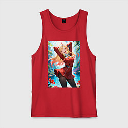 Майка мужская хлопок Марин Китагава косплей 002 Darling in the Franxx, цвет: красный