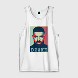 Майка мужская хлопок Drake, цвет: белый
