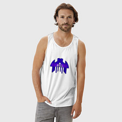 Майка мужская хлопок Cortex фиолетовый aneurism iv, цвет: белый — фото 2