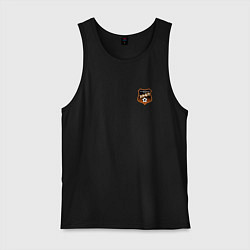 Майка мужская хлопок ФК Урал - маленький логотип, цвет: черный