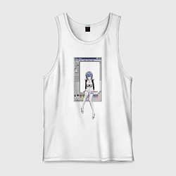 Мужская майка Аянами Рей в paint окне